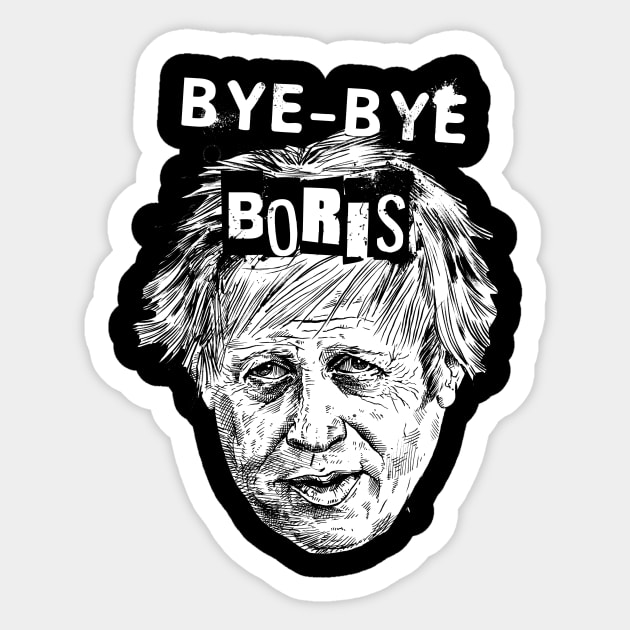 BYE BYE BORIS Sticker by D.W. Frydendall